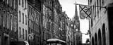 Panoramic The Royal Mile in Old Town Edinburgh Scotland black and white Photos