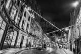Horizontal Victoria Street at Night black and white Photos