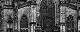 Panoramic Walter Francis Montagu Douglas Scott Statue black and white Photos