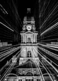 Vertical Close Up of The Tarrant County Courthouse black and white Photos