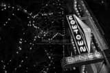 Horizontal The Cowtown Diner in Downtown Fort Worth black and white Photos