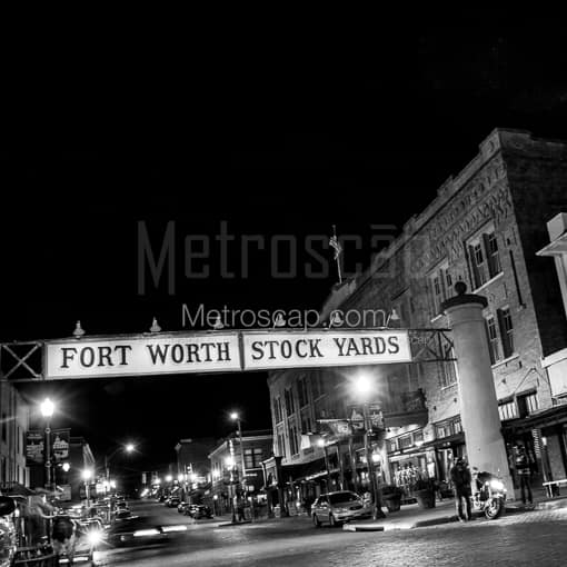 The Fort Worth Stock Yards -- Fort Worth Black and White Photos