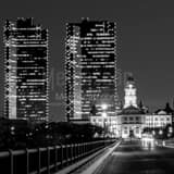 Square The Fort Worth Skyline black and white Photos