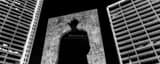 Panoramic Man With Briefcase black and white Photos