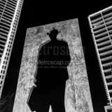 Square Man With Briefcase black and white Photos