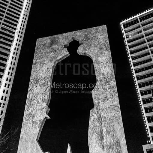 Man With Briefcase -- Fort Worth Black and White Photos