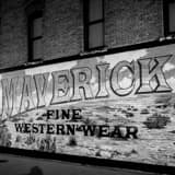 Square Maverick Fine Western Wear Mural black and white Photos