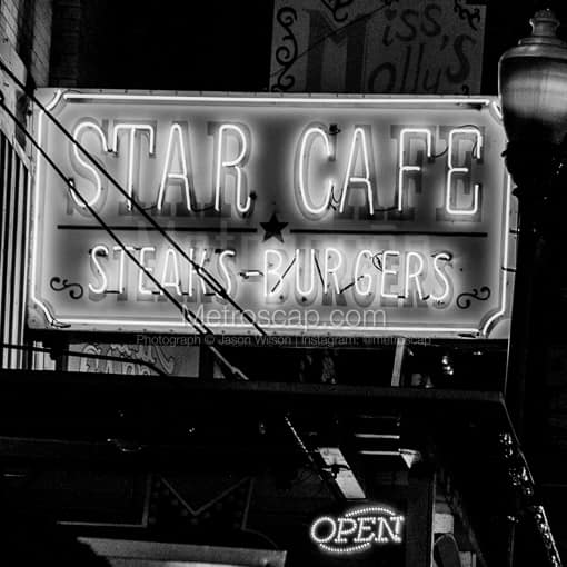 The Star Cafe in Fort Worth -- Fort Worth Black and White Photos