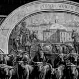 Square The Sundance Square Mural black and white Photos
