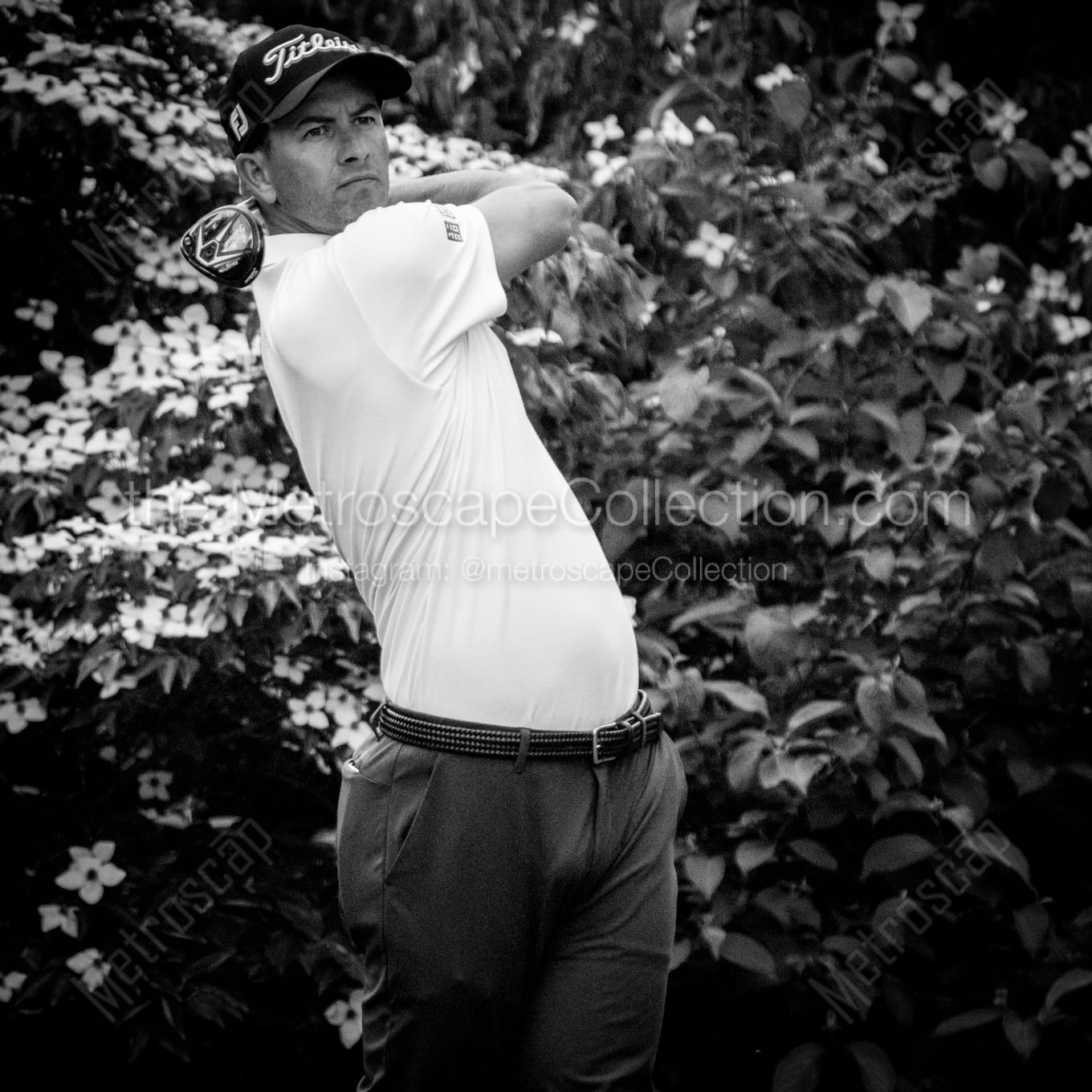 Square Adam Scott Golf Swing landscape black and white Photography
