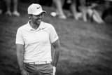 Horizontal Jason Day Laughing during a Round of Golf black and white Photos