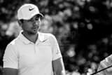 Horizontal Jason Day Visualizing His Tee Shot black and white Photos