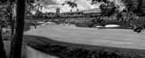 Panoramic Muirfield Village Golf Club Number Eighteen Approach Shot landscape black and white Photography