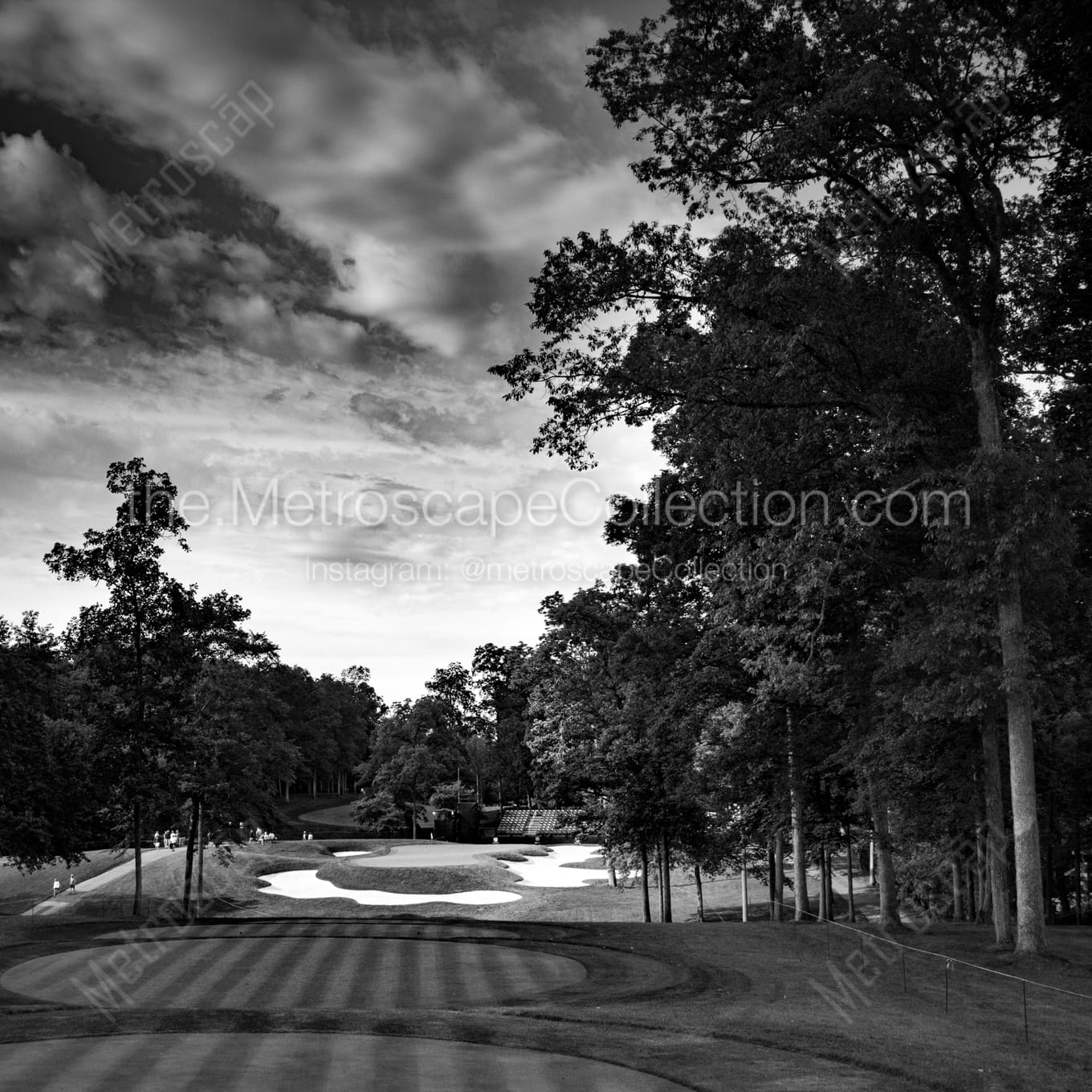 Square Muirfield Village Golf Club Number Eight landscape black and white Photography