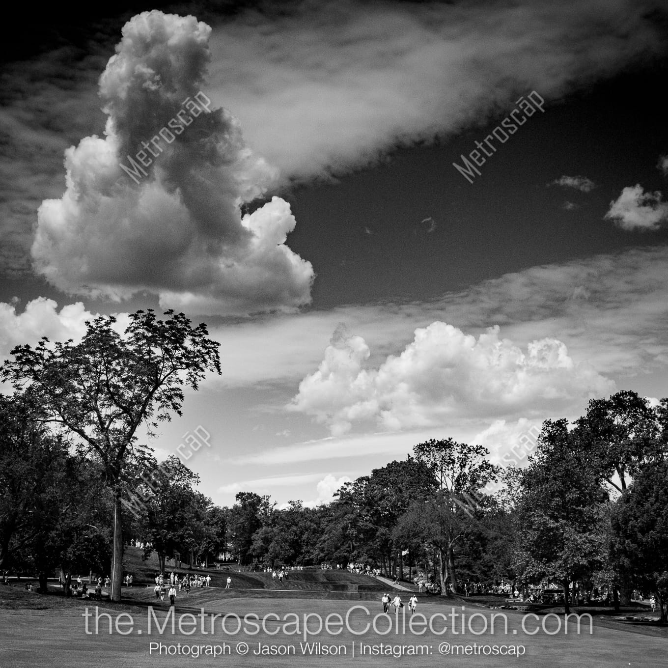 Muirfield Village Golf Club Number Eighteen black and white Photos square crop