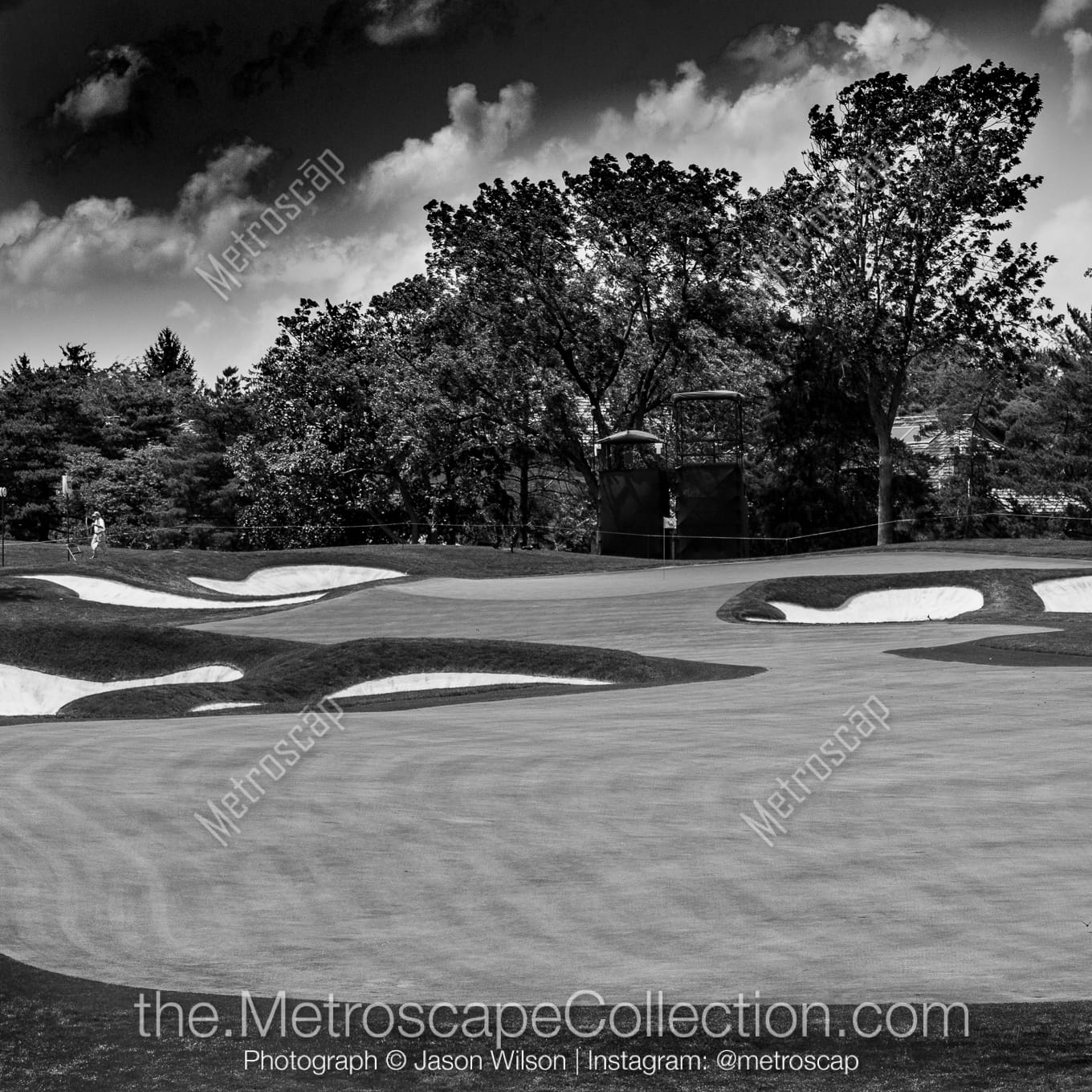 Muirfield Village Golf Club Number Ten black and white Photos square crop