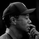 Square Tiger Woods Concentrating before a Shot black and white Photos