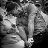 Square Tiger Woods Hitting Driver landscape black and white Photography