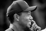 Horizontal Tiger Woods Smiling black and white Photos