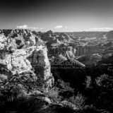 Square The Grand Canyon South Rim black and white Photography