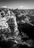 Vertical The Grand Canyon South Rim black and white Photography