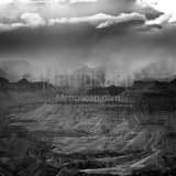 Square A Snow Squall in the Grand Canyon black and white Photography