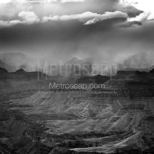 A Snow Squall in the Grand Canyon -- Grand Canyon Black and White Photos