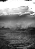 Vertical A Snow Squall in the Grand Canyon black and white Photography