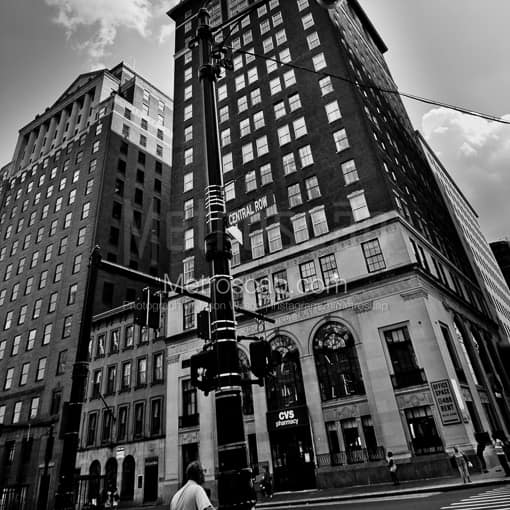 Central Row in Downtown Hartford -- Hartford Black and White Photos
