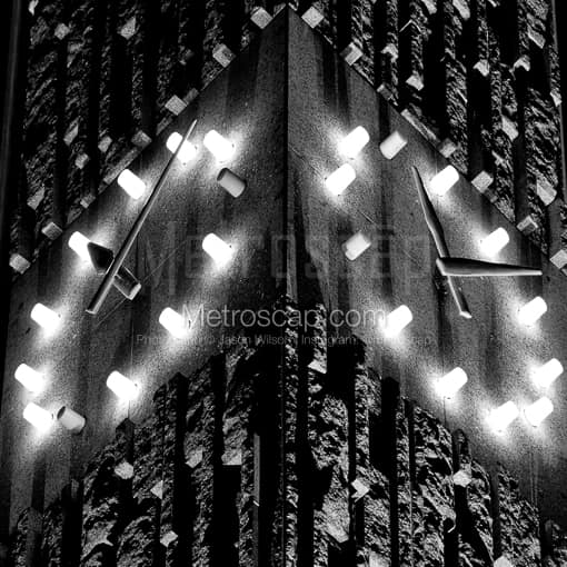 The Clock Tower in Constitution Plaza -- Hartford Black and White Photos