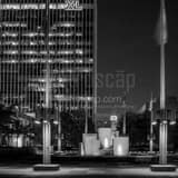 Square Constitution Plaza in Hartford black and white Photos