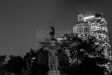 Horizontal The Corning Fountain featuring Saukiog Braves black and white Photos