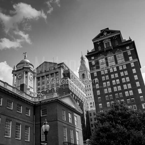 A Cluster of Downtown Hartford Buildings -- Hartford Black and White Photos