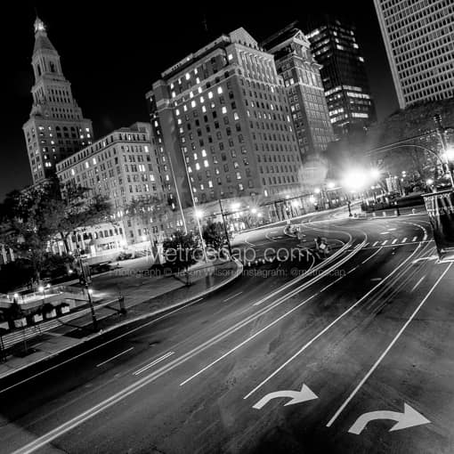 Downtown Hartford from American Row -- Hartford Black and White Photos