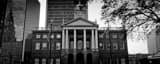 Panoramic The Old Connecticut State House landscape black and white Photography