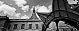 Panoramic The Red Stegosaurus in the Main Street Historical District black and white Photos