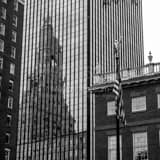 Square A Reflection of the Travelers Building landscape black and white Photography