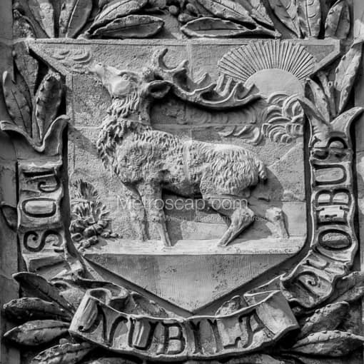 The Stag Relief on the Soldiers and Sailors Memorial -- Hartford Black and White Photos
