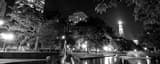 Panoramic The Travelers Building from Bushnell Park black and white Photos