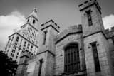 Horizontal The Wadsworth Atheneum and Travelers Building black and white Photos