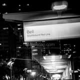 Square Bell Station on the Southbound Red Line Metro landscape black and white Photography