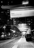Vertical Bell Station on the Southbound Red Line Metro landscape black and white Photography