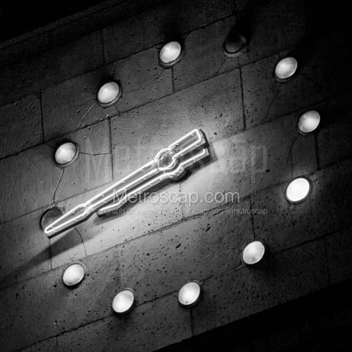 The Clock Face on Houston City Hall -- Houston Black and White Photography