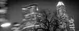 Panoramic The Continental Airlines Building landscape black and white Photography