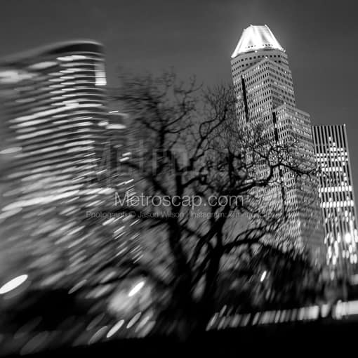 The Continental Airlines Building -- Houston Black and White Photography
