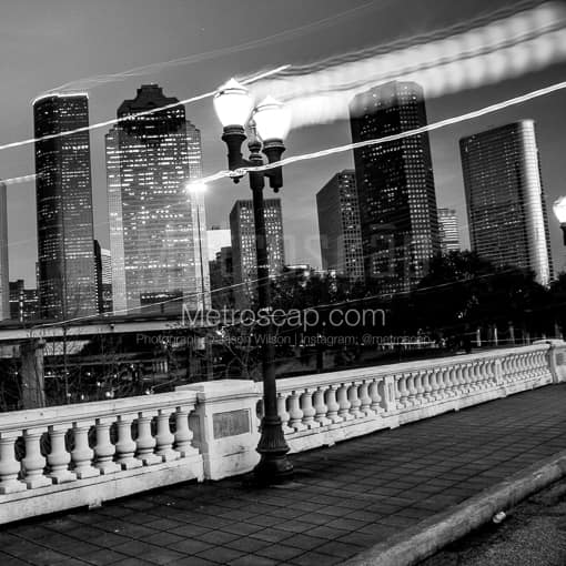 Downtown Houston at Dusk -- Houston Black and White Photography
