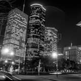 Square Downtown Houston landscape black and white Photography