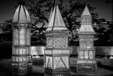 Horizontal Heritage Lanterns at Root Square landscape black and white Photography