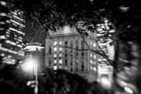 Horizontal Houston City Hall Clock landscape black and white Photography