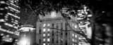 Panoramic Houston City Hall Clock landscape black and white Photography
